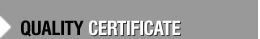 QUALITY CERTIFICATE